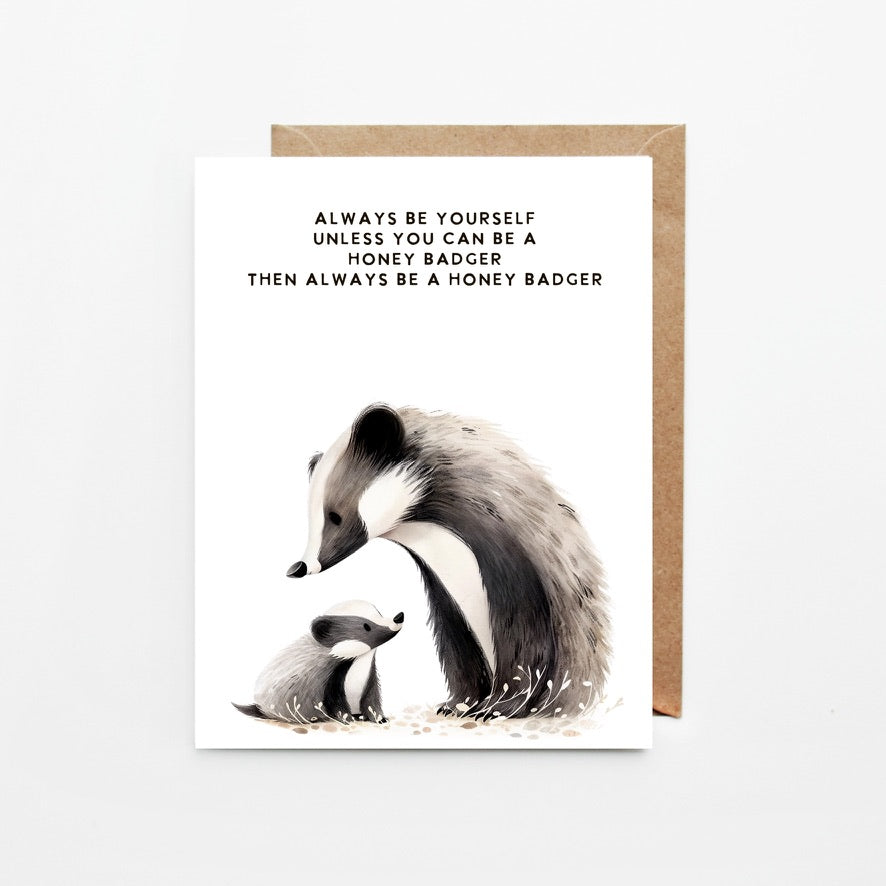 Honey Badger Greeting Cards