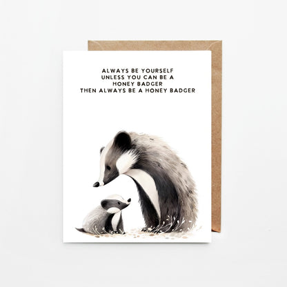 Honey Badger Greeting Cards