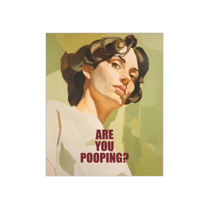 Judgmental Lady, Are You Pooping?, Satin Posters 300 gsm, For Guest and Shared Bathrooms & Toilets, Funny Wall Art Posters for Restrooms