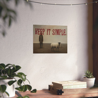 Keep It Simple posters, Fun Aspirational and Inspirational Wall Art Prints, Matte Vertical Posters, Motivational Wall Decors, Retro Maximalist Art