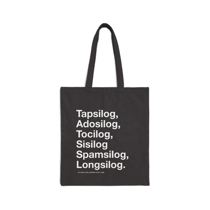 Famous Filipino Food, Silogs, Cotton Canvas Tote Bag, Pinoy Delicacies Reusable Shopping Bag, Eco Friendly Bag, Everyday Bag, Filipino Pride