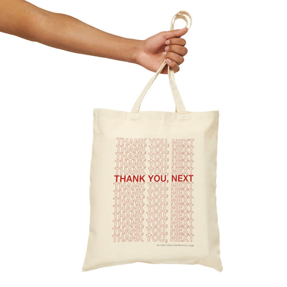 Thank You Next Cotton Canvas Tote Bag, Ariana G Inspired Reusable Shopping Bag, Eco Friendly Thank You Bag, Everyday Bag