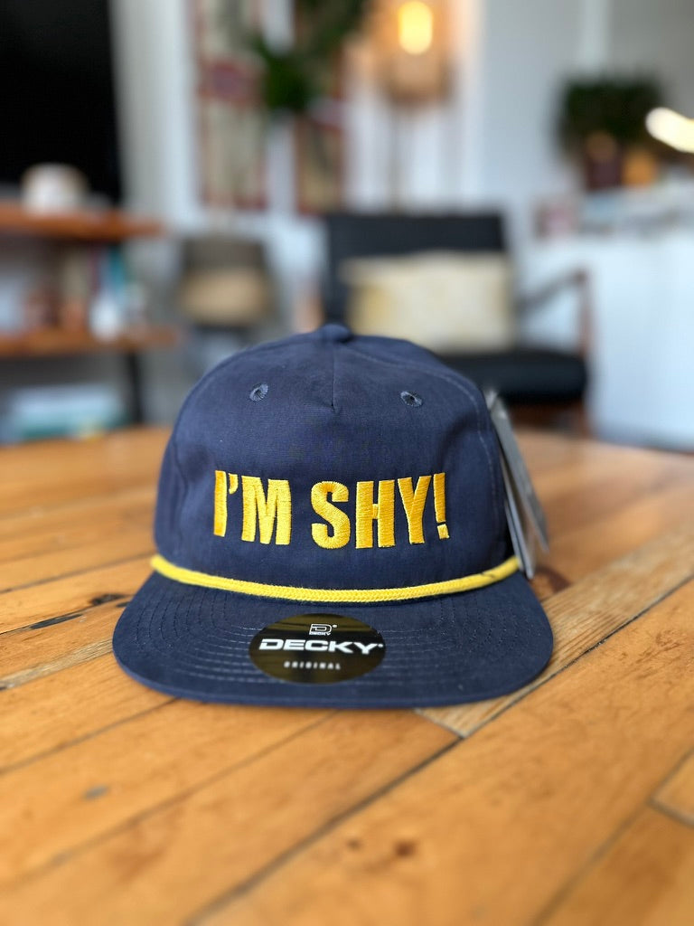 I'M SHY! Navy & Gold, Baseball Hats