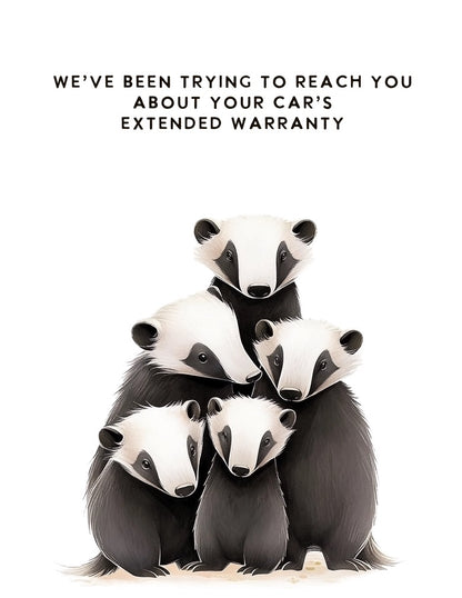 Badger Family Greeting Cards