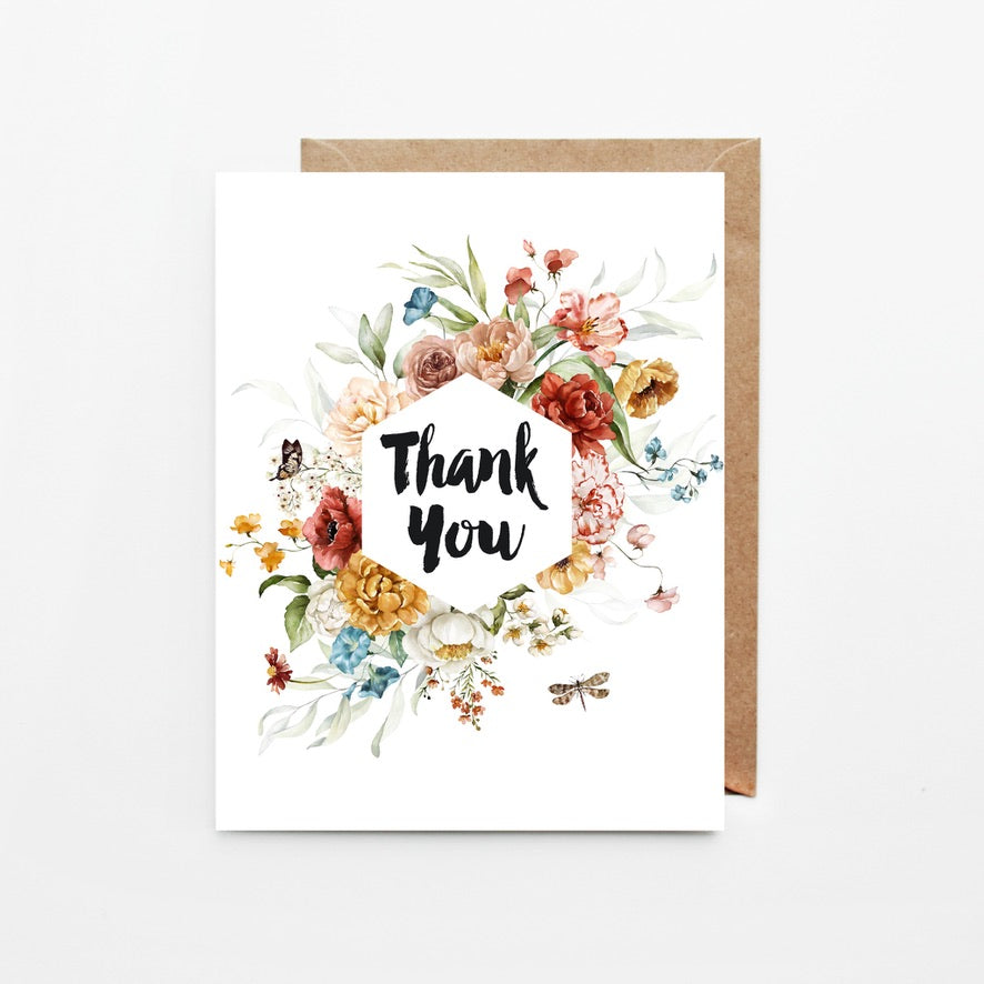 Bouquet of Flowers, Thank You Card