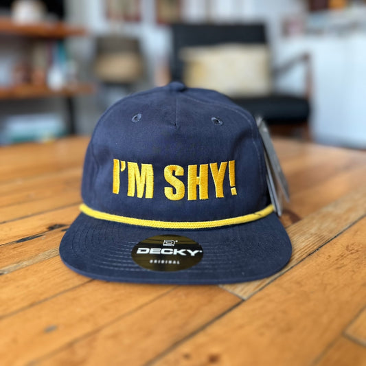 I'M SHY! Navy & Gold, Baseball Hats