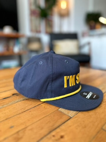 I'M SHY! Navy & Gold, Baseball Hats