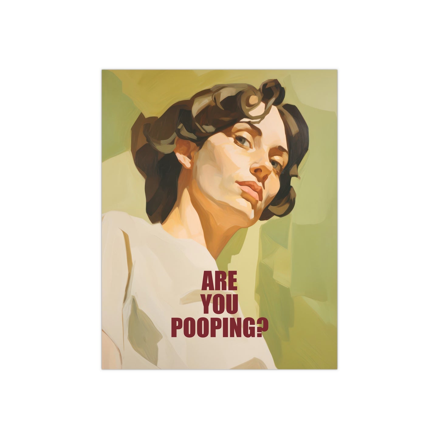 Judgmental Lady, Are You Pooping?, Satin Posters 300 gsm, For Guest and Shared Bathrooms & Toilets, Funny Wall Art Posters for Restrooms