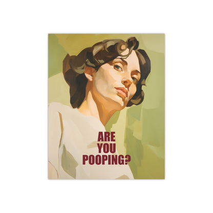 Judgmental Lady, Are You Pooping?, Satin Posters 300 gsm, For Guest and Shared Bathrooms & Toilets, Funny Wall Art Posters for Restrooms