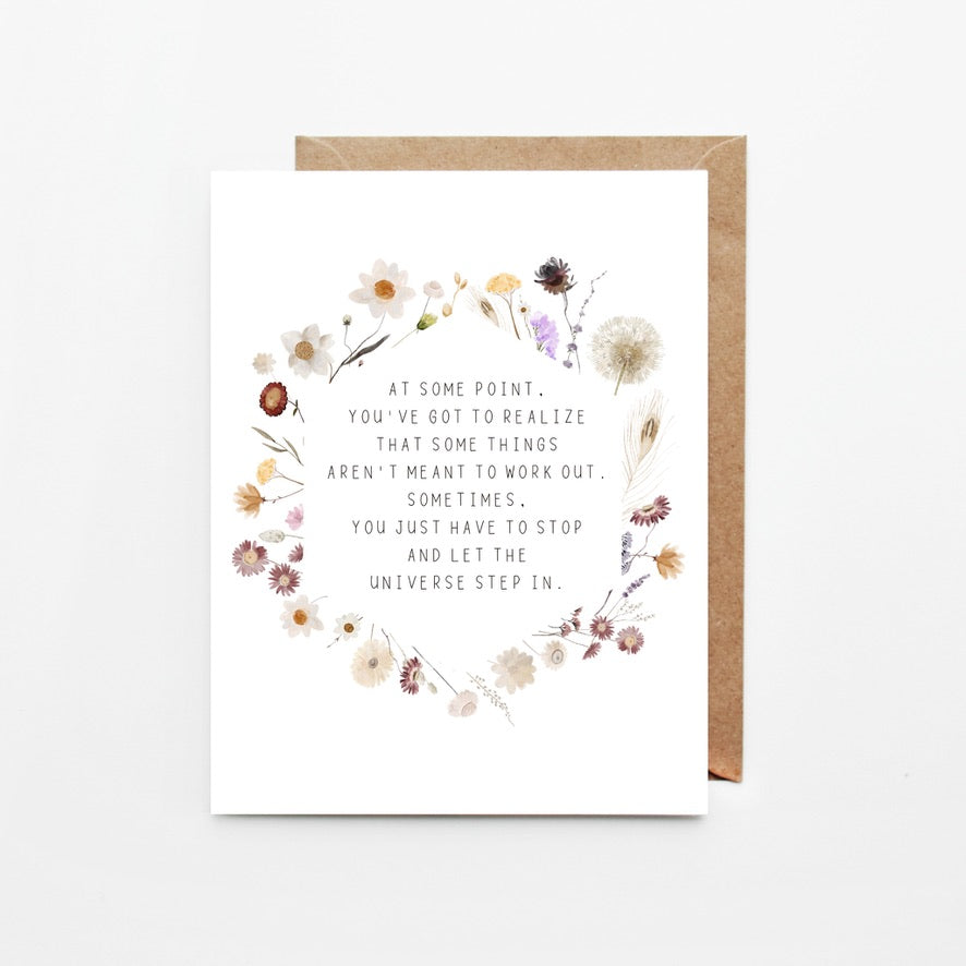 Let the Universe Step In, Greeting Card