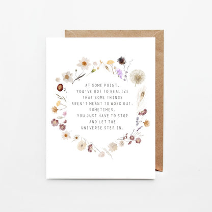 Let the Universe Step In, Greeting Card