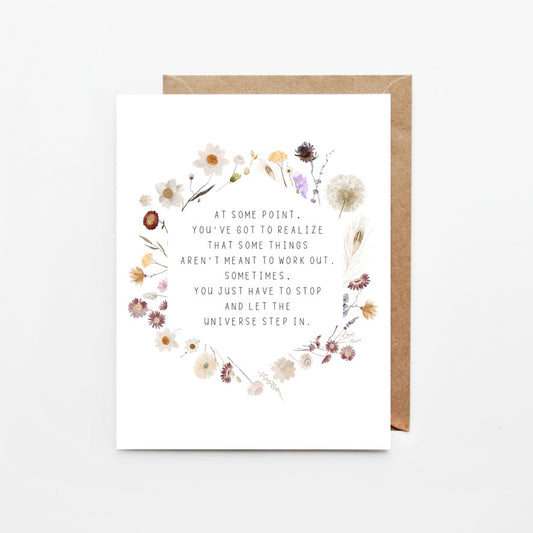 Let the Universe Step In, Greeting Card