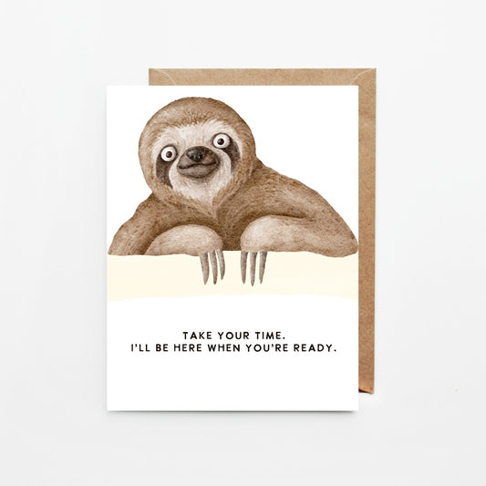 Take Your Time, Sloth Greeting Card