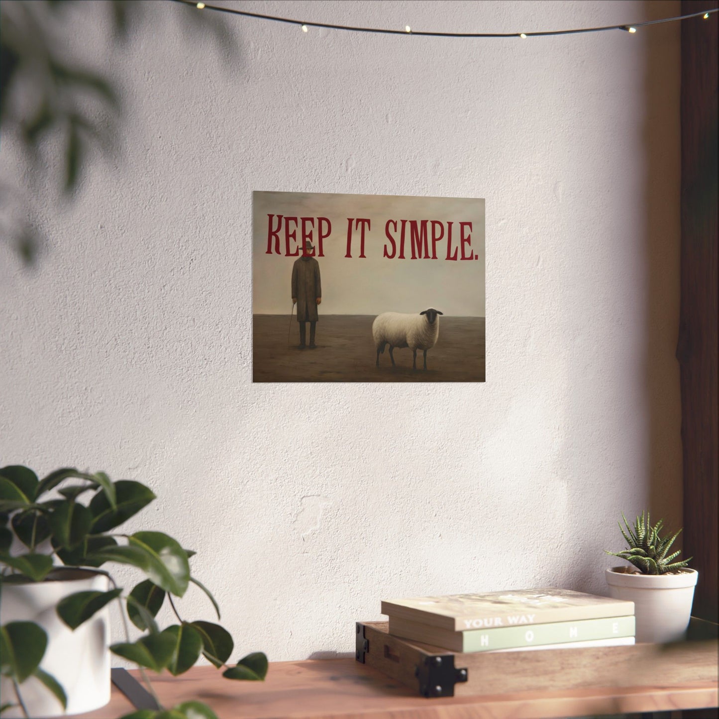 Keep It Simple posters, Fun Aspirational and Inspirational Wall Art Prints, Matte Vertical Posters, Motivational Wall Decors, Retro Maximalist Art