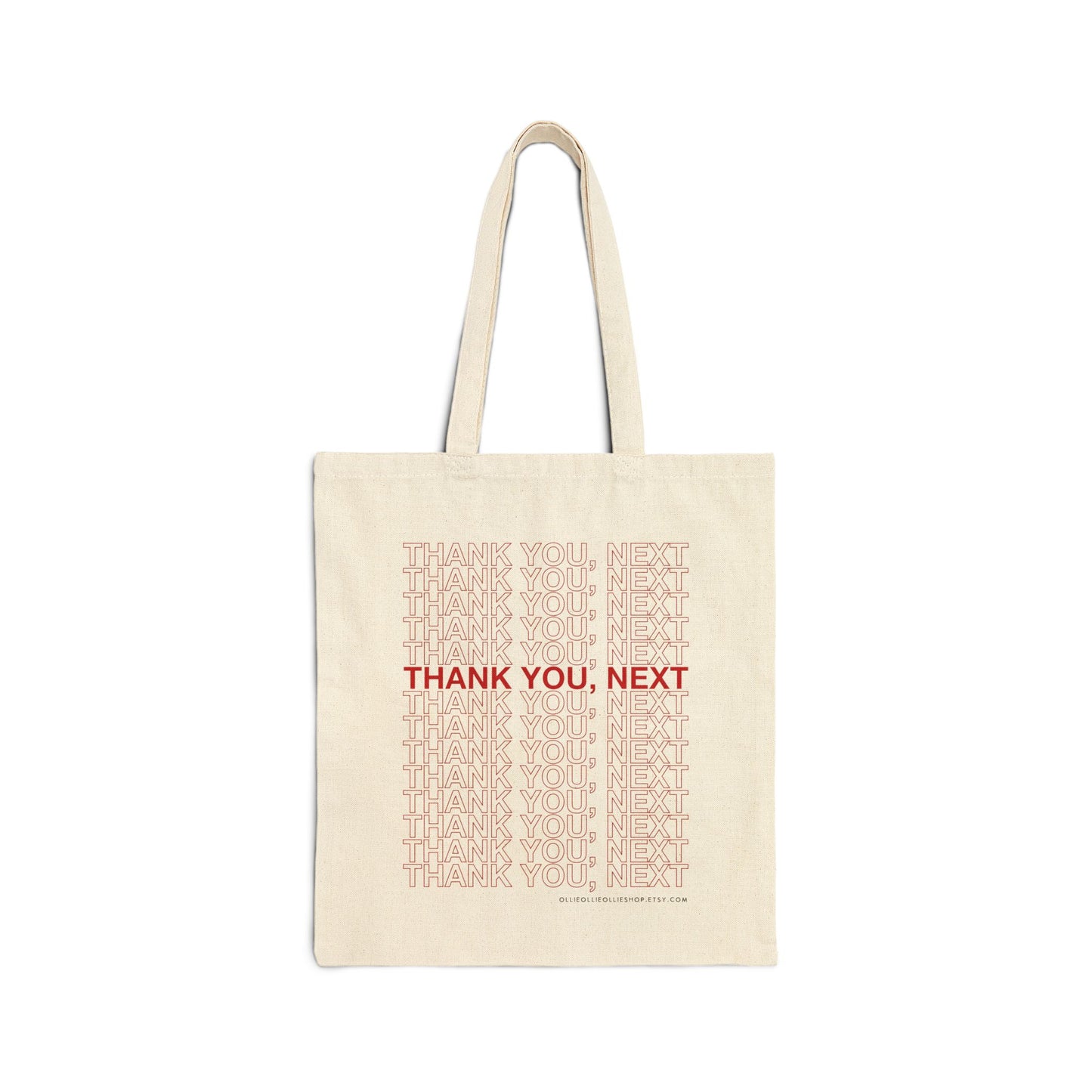 Thank You Next Cotton Canvas Tote Bag, Ariana G Inspired Reusable Shopping Bag, Eco Friendly Thank You Bag, Everyday Bag