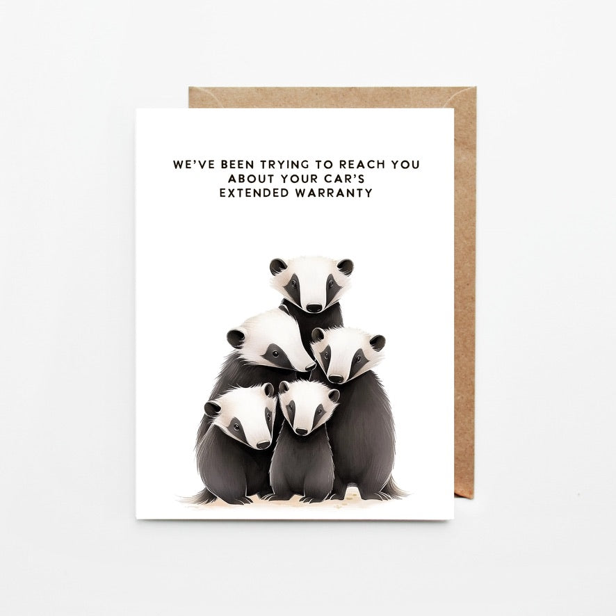 Badger Family Greeting Cards