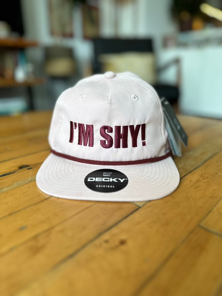 I'M SHY! Peach & Maroon, Baseball Hats