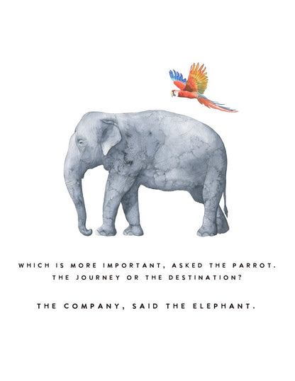 Elephant and Parrot, Cards