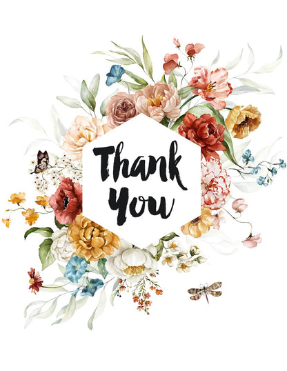 Bouquet of Flowers, Thank You Card