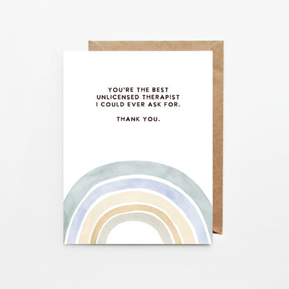 Unlicensed Therapist, Thank You Cards