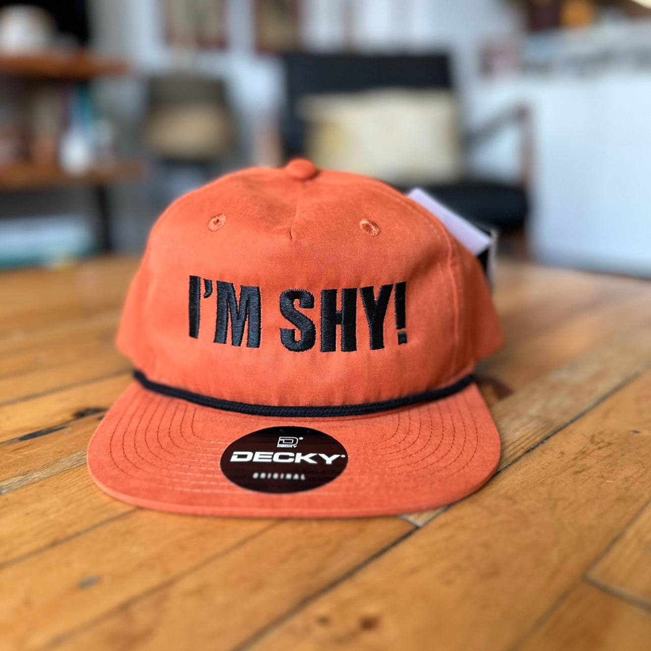 I'M SHY! Burnt Orange & Black, Baseball Hats