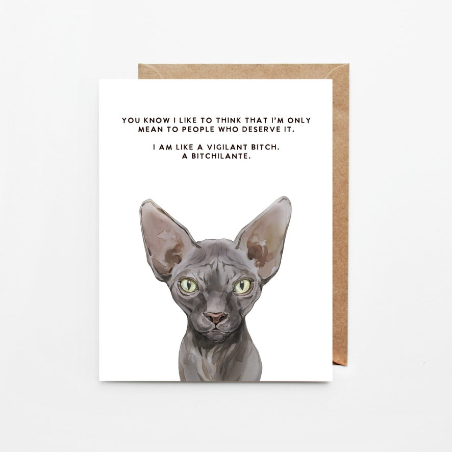 Bitchilante, Sphinx Cat Greeting Card