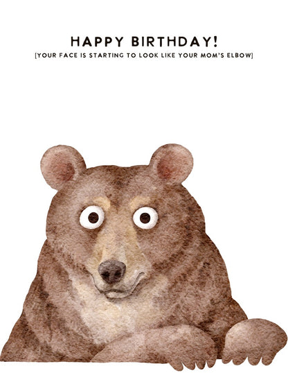 Happy Birthday, Snarky Bear Greeting Card