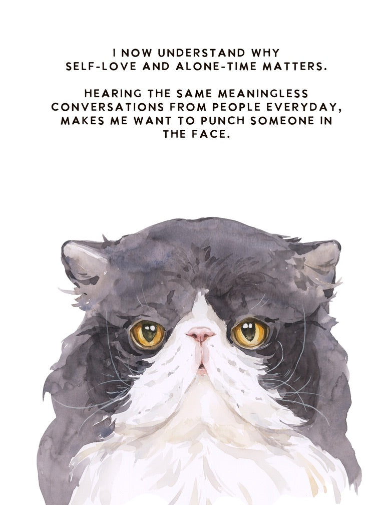 Self-love, Persian Cat Greeting Card