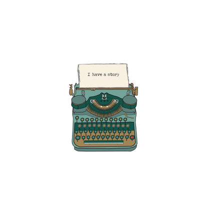 Typewriter: I Have A Story, Enamel Pin