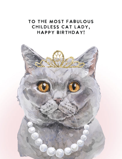 Childless Cat Lady, Birthday Greeting Cards