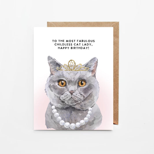 Childless Cat Lady, Birthday Greeting Cards